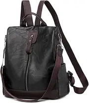 [Generic] Cross-Border Women's Backpack Women's 2022 New PU Women's Bag European and American Retro Leisure Travel Backpack Anti-Theft Bag Black Black One Size