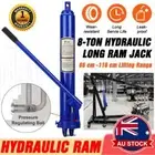 8 Ton Hydraulic Long Ram Jack Lift Jacking Shop Crane Engine Hoist Lifting AU