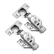 10pcs Soft Close Cabinet Concealed Hinges European Half Overlay110 Degreeframele