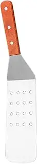 Amosfun Stainless Steel Spatula for Steak with Wooden Handle Slotted Turner for BBQ Grilling and Cooking Essential Kitchen Tool for Home and Restaurant Use