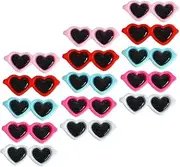 DOITOOL 20Pcs Resin Sunglasses Charms for DIY Crafts Heart Shaped Embellishments for Phone Cases Jewelry Hair Accessories and More Cute and Durable Decorations