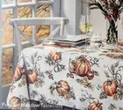 LENOX Pumpkin Meadow Tablecloth 60"x102" Oblong Jacquard Country Cottage Fall