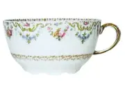 Antique 1890 Jean Pouyat JPL Limoges France POY104 Flower Swag Porcelain Cup NEW