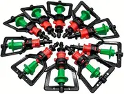 10Pack G Type 360° Micro Rotary Tripod Nozzle Sprinklers Head Refractive Misting Irrigation Plant Rotating Refraction Sprinkler Atomizing Nozzle Lawn Watering Dripper System