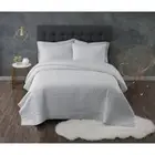 Truly Calm King 3-Pc Gray Anti-microbial effect King Quilt Set