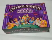 CASINO NIGHTS LAS VEGAS GAME BOX w/ GAMING CHIPS CARDS DICE MAT GUIDE HOST PARTY