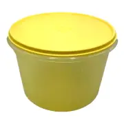Tupperware Stacking Canister Air Tight Yellow Seal 14.25 Cup Container