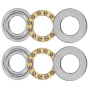 F12-23M Thrust Ball Bearing 12x23x7.5mm Brass with Washers ABEC3 2pcs
