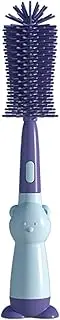 3-in-1 Silicone Bottle and Teat Cleaning Brush, Straw Cleaner, Bottle Brush for Baby Bottles, Brush Cleaner Set (Blue)