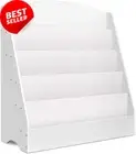Kids 5-Tier Rotating Bookshelf Storage Rack White Home Bedroom Toy Shelf