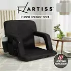 Artiss Lounge Sofa Bed With Armrest Heated Floor Recliner Futon Couch Black