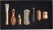 Barber Mat Station, Salon Mat - Non-Slip Clipper Mat, Salon Pad for Barber Shop Accessories, Hair Styling Tool Organizer, Work Tools