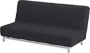 The Flax Polyester Beddinge Lovas Sofa Bed Cover is Custom Made for IKEA Beddinge Sleeper, A Quality Futon Slipcover (Darker Gray Flax)