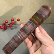 210mm Long Natural tiger eye wand Obelisk Crystal Quartz specimens 426g A5576