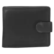 Milleni Leather Men's Tab Wallet for Men 11x1x9.5 cm - Black