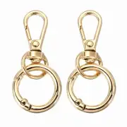 1.8" Swivel Snap Hooks with Key Rings, 2Pcs Swivel Clasp Clip, Gold Tone