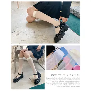 女襪 jk小腿襪女 日系性感透視絲襪 甜美圓點 超薄可愛 白色長襪