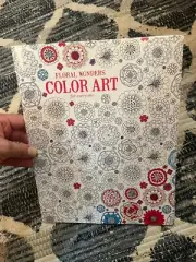 Leisure Arts Floral Wonders Color Art Everyone Adult Coloring Book 24 Designs