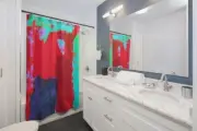 Shower Curtain "Jupiter Red" Shower Curtain