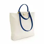 ADAY皮革組合包/米帆布包+藍色提把【官方授權】IBAOBAO愛包包