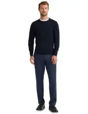 [Oxford] Crew Neck Pure Wool Pullover in Black