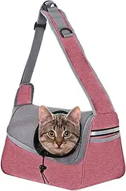 Dog Carrying Sling, Shoulder Bag Pet Sling Carrier, Dog Carry Bag With Storage Pocket, Breathable Travel Pet Carrier, Puppy Carrier For Small Dogs, Pet Sling Carrier For Cats, Dog Sling Bag For Travel