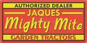 JAQUES MIGHTY MITE GARDEN TRACTOR DEALER OLD SIGN REMAKE ALUMINUM SIZE OPTIONS