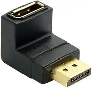 Cablecc Down Angled 90 Degree DisplayPort Male to Female Extension Adapter