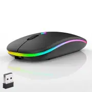 Wireless Slim Silent Mouse Rechargeable Mouse with USB Receiver for PC Computer
