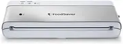 [FoodSaver] Compact Vacuum Sealer with Handheld Vacuum Sealer | 1 Roll & 4 Bags | Silver with White Accents [VS0100X]