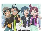 Anime chloe goh ash ketchum Playmat Gaming Mat