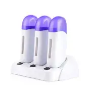 3PCS Base Electric Wax Heater Set Depilatory Heater Hair Removal Waxing Machine