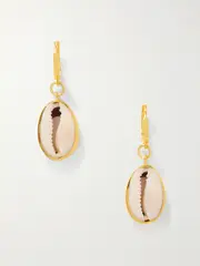 [TOHUM] TOHUM - Concha Puka Gold Vermeil Earrings - One size One size Gold