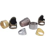 Sewing Thimble, 7pcs Metal Thimble Practical Brass for Needlework for Handicraft for Embroidery for Sewing for Stitching
