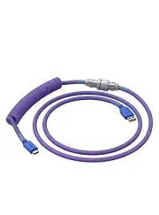 Mechanical Glorious-Coiled USB-C Artisan Braided Keyboard Cable . Nebula