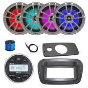 JBL Marine Radio, Spa Bezel, Adapter, Antenna, 4x 6.5" 225W LED Speakers w/Wire