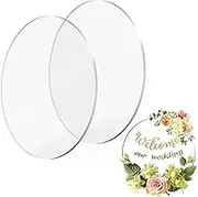 LWAIX Cake Board 26 cm Round Cake Plate Pack of 2 Cake Boards Acrylic Non-Stick Reusable Cakeboard for Transport Cakes and Cakes (26 cm)