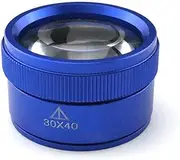 1Pcs 30X 40MM Magnifier Magnifying Loupe Portable Mini Desk Magnifier Loop Microscope Magnifying Glass Lens for Jewelry Coins Maps Reading