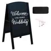Sunnydaze A-Frame Chalkboard Sign - Double-Sided Chalk Sandwich Board Sidewal...