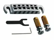 AVT2G-C TonePros Wraparound Set w/SS1 Locking Studs fits Gibson. Chrome Finish