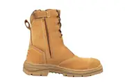 Oliver Mens AT's 200mm High Leg Zip Side Safety Work Boots 55385 - Wheat
