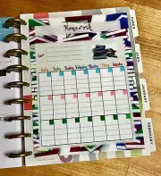 Monthly Homework Planner 2 Sided Dashboard Insert for use with HAPPY Planner