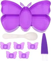 SEWACC Diamond Picture Tools Diamond Dotting Tray Set Nail Art Craft Storage Plates Bead Mixing Trays