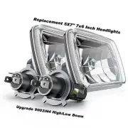 1Set 5x7 7x6" LED Headlights Hi-Lo For 1982-2012 Ford E-150 E-250 E-350 Van