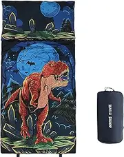 'Kids Sleeping Bag, Dinosaur Sleeping Bags for Kids, Slumber Bag with Removable Pillow for Kids Boys Girls, Toddler Sleeping Bags for Daycare Travel Naps and Sleepovers,63'' x 30'''