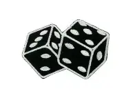 Patch backpack dice dices iron on / sew biker motorcycle rockabilly lucky luck