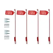 (2) 24" Snow Plow Blade Marker Guides w/ Flags for Western 59700 410007 SNP7900