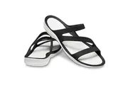 Crocs Womens Swiftwater Sandals Ladies Footwear - Black/White - Women's US 11