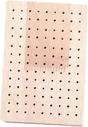 OHPHCALL Elegant Wooden Clay Socket Home Shop Wooden Foundation Portable Display Base Oven-Ready Easy Craft Storage