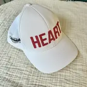 G/Fore NWT White Red Kiawah Island Club HEART FlexFit Tech 110 SnapBack Hat Cap